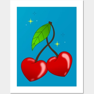 Heart Cherries Posters and Art